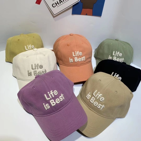 Korean autumn edition three-dimensional embroidered letter baseball cap, all-cotton cap Korean autumn edition three-dimensional embroidered letter baseball cap, all-cotton cap
